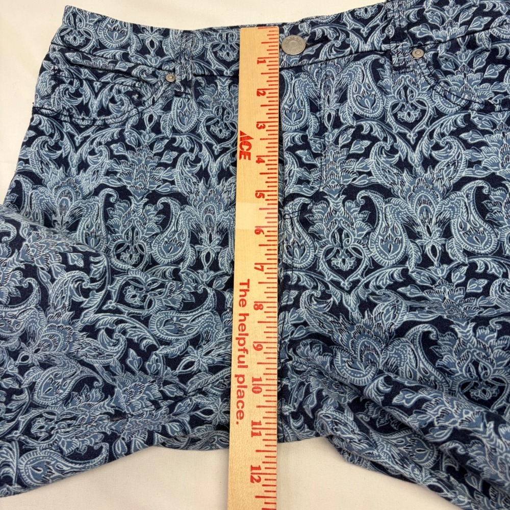 Chico's So Slimming Girlfriend Ankle Pants Paisley Bohemian Stretch Size 0 - Picture 10 of 12